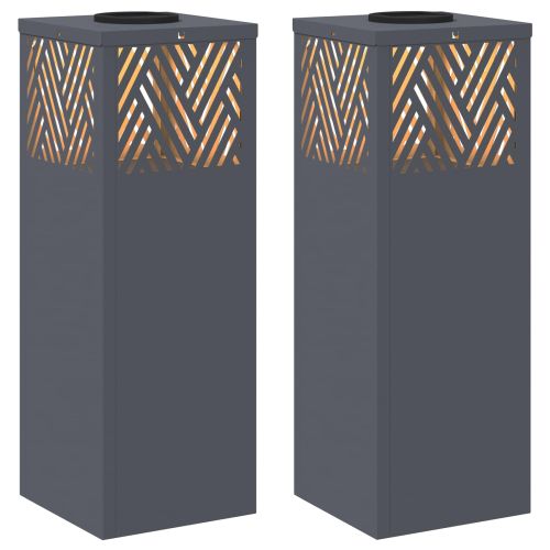 Соларна LED светлина за пътека Рибена кост 2 pcs Антрацит