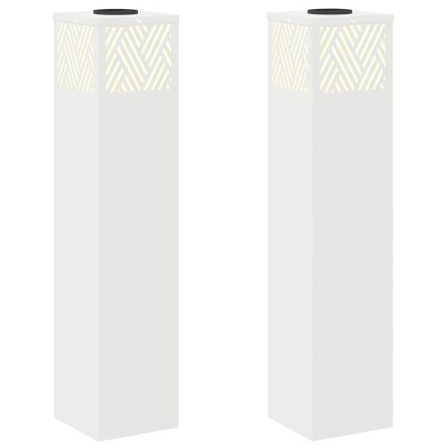 Соларна LED светлина за пътека Рибена кост 2 pcs Бяло