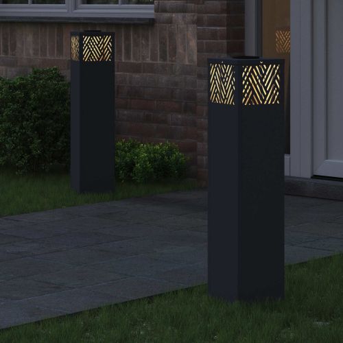 Соларна LED светлина за пътека Рибена кост 2 pcs Антрацит