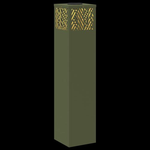 Соларна LED светлина за пътека 2 pcs Маслинено зелено