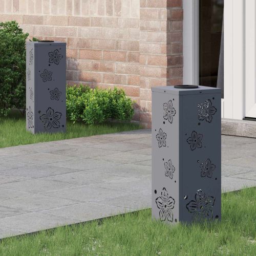 Соларна LED светлина за пътека 2 pcs Антрацит