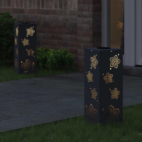 Соларна LED светлина за пътека 2 pcs Антрацит