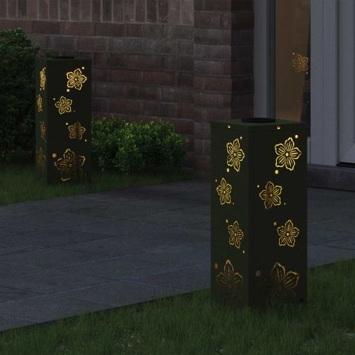 Соларна LED светлина за пътека 2 pcs Маслинено зелено