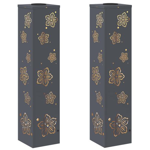 Соларна LED светлина за пътека 2 pcs Антрацит