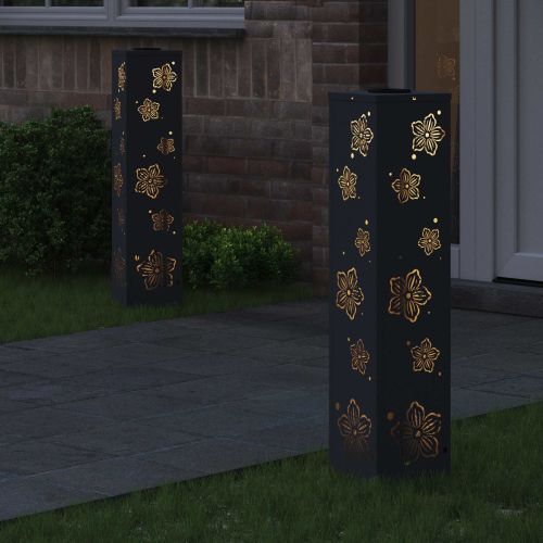 Соларна LED светлина за пътека 2 pcs Антрацит