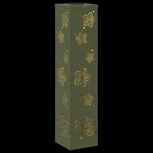 Соларна LED светлина за пътека 2 pcs Маслинено зелено