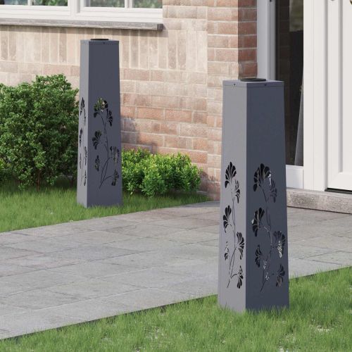 Соларна LED светлина за пътека 2 pcs Антрацит