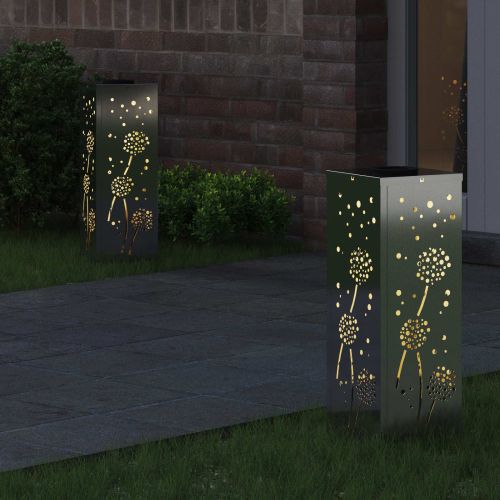 Соларна LED светлина за пътека 2 pcs Галванизирана