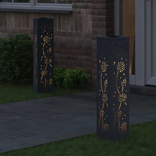 Соларна LED светлина за пътека 2 pcs Антрацит