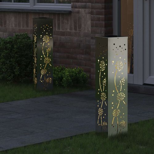 Соларна LED светлина за пътека 2 pcs Ръждясало Галванизирана