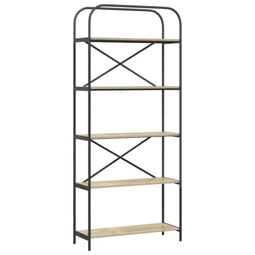 Рафт за книги Сонома дъб 80 x 30 x 183 см Инженерно дърво