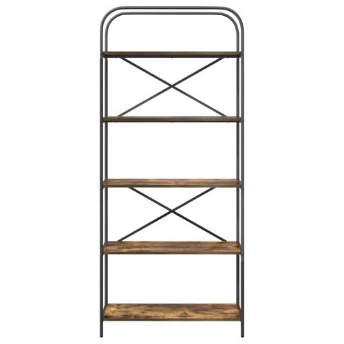 Рафт за книги Димян дъб 80 x 30 x 183 см Инженерно дърво