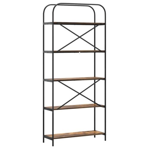 Рафт за книги Димян дъб 80 x 30 x 183 см Инженерно дърво