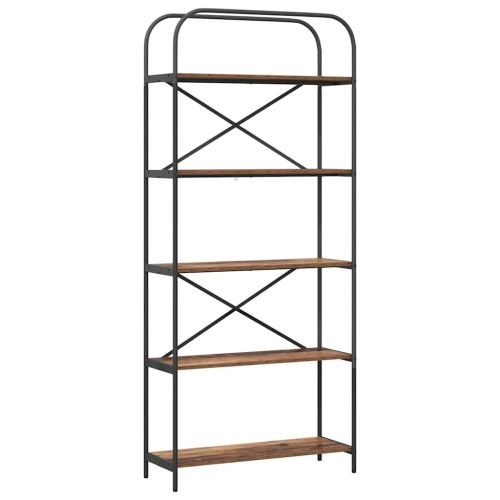 Рафт за книги Старо дърво 80 x 30 x 183 см Инженерно дърво