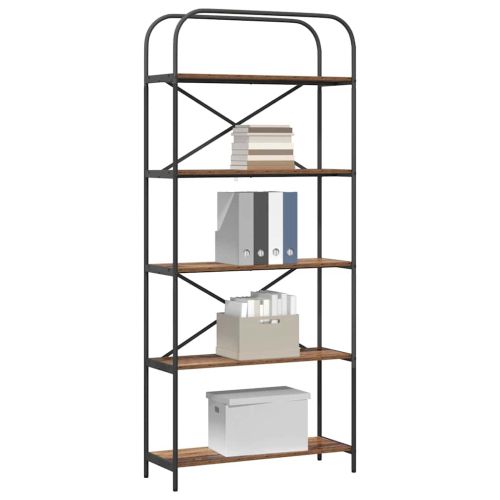 Рафт за книги Старо дърво 80 x 30 x 183 см Инженерно дърво