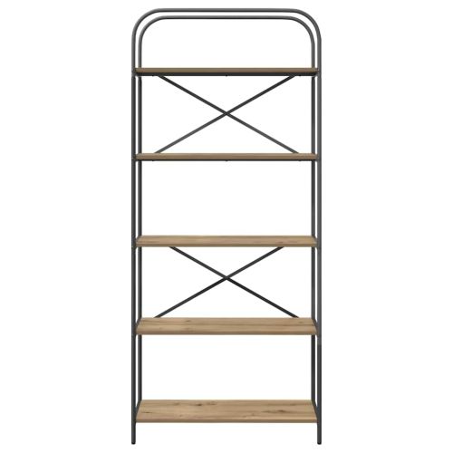 Рафт за книги Дъб 80 x 30 x 183 см Инженерно дърво