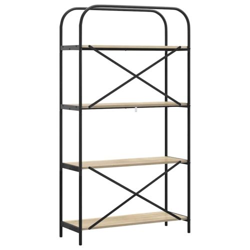 Рафт за книги Сонома дъб 80 x 30 x 146 см Инженерно дърво