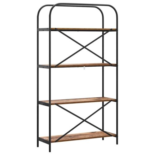 Рафт за книги Старо дърво 80 x 30 x 146 см Инженерно дърво