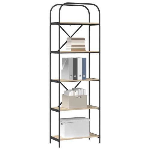 Рафт за книги Сонома дъб 60 x 30 x 183 см Инженерно дърво