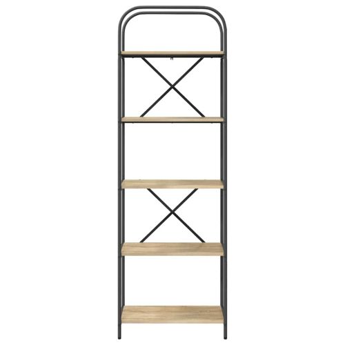 Рафт за книги Сонома дъб 60 x 30 x 183 см Инженерно дърво