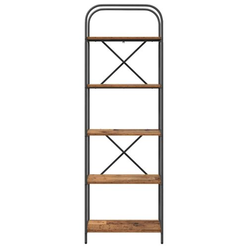 Рафт за книги Старо дърво 60 x 30 x 183 см Инженерно дърво