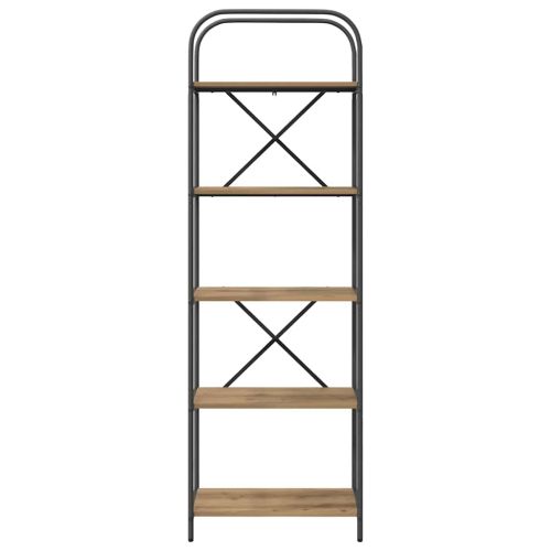 Рафт за книги Дъб 60 x 30 x 183 см Инженерно дърво