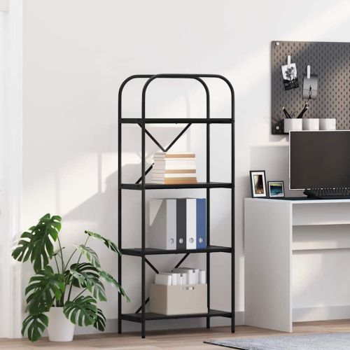 Рафт за книги Черния дъб 60 x 30 x 146 см Инженерно дърво