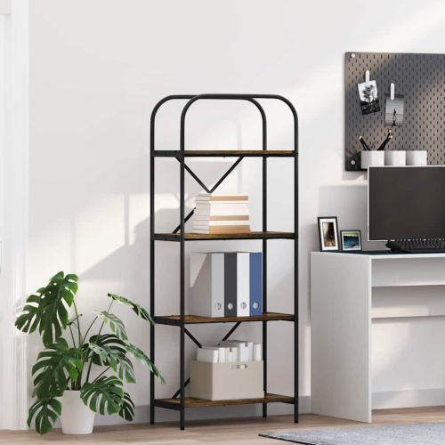 Рафт за книги Димян дъб 60 x 30 x 146 см Инженерно дърво