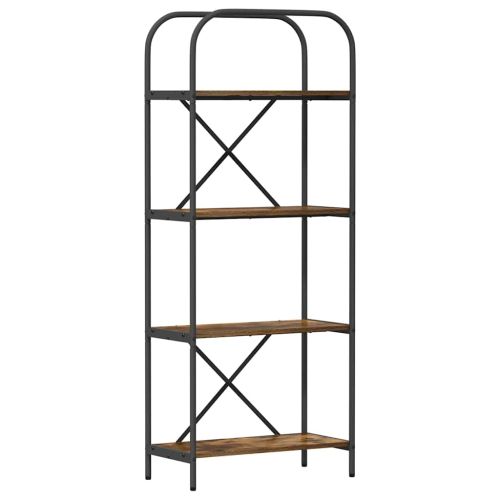 Рафт за книги Димян дъб 60 x 30 x 146 см Инженерно дърво