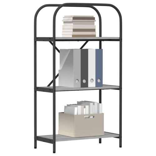 Рафт за книги Сив Сонома 60 x 30 x 109 см Инженерно дърво