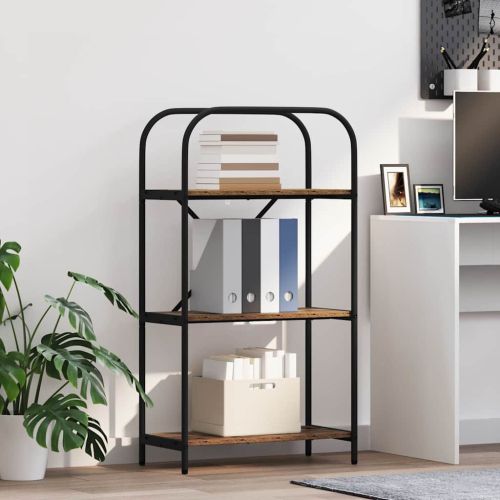 Рафт за книги Старо дърво 60 x 30 x 109 см Инженерно дърво