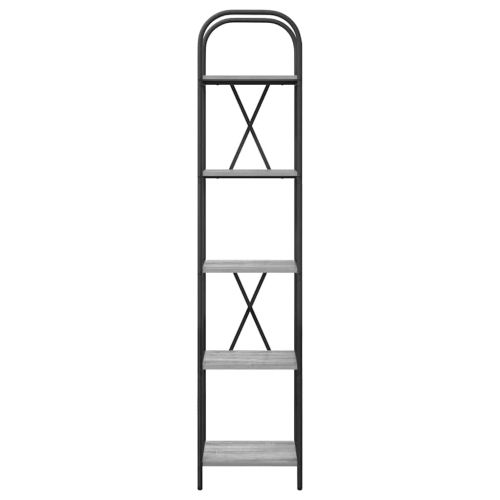 Рафт за книги Сив Сонома 40 x 30 x 183 см Инженерно дърво