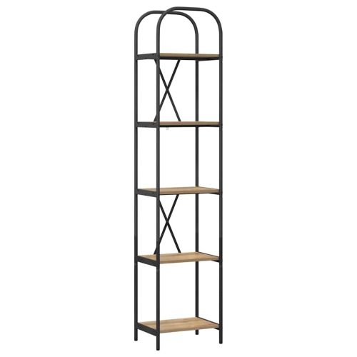 Рафт за книги Дъб 40 x 30 x 183 см Инженерно дърво