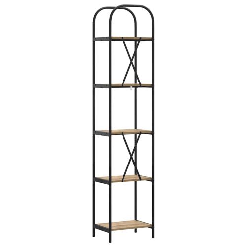 Рафт за книги Дъб 40 x 30 x 183 см Инженерно дърво