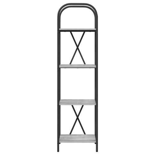 Рафт за книги Сив Сонома 40 x 30 x 146 см Инженерно дърво