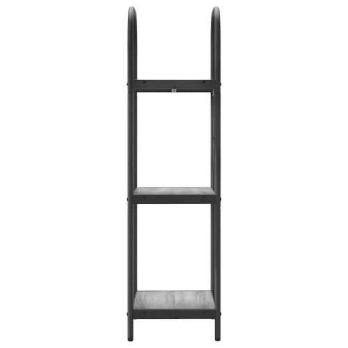 Рафт за книги Сив Сонома 40 x 30 x 109 см Инженерно дърво