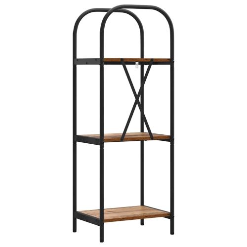 Рафт за книги Старо дърво 40 x 30 x 109 см Инженерно дърво