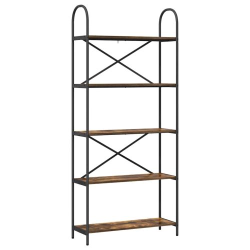 Рафт за книги Димян дъб 80 x 30 x 183 см Инженерно дърво