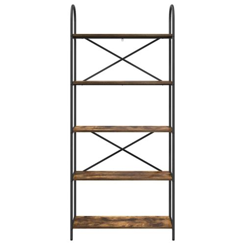 Рафт за книги Димян дъб 80 x 30 x 183 см Инженерно дърво