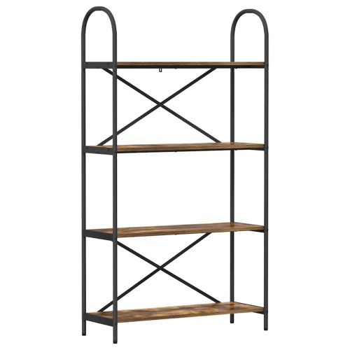 Рафт за книги Димян дъб 80 x 30 x 146 см Инженерно дърво