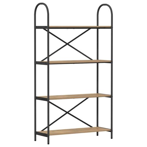 Рафт за книги Дъб 80 x 30 x 146 см Инженерно дърво