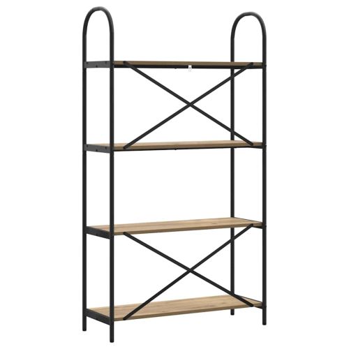 Рафт за книги Дъб 80 x 30 x 146 см Инженерно дърво