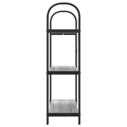 Рафт за книги Сив Сонома 80 x 30 x 109 см Инженерно дърво