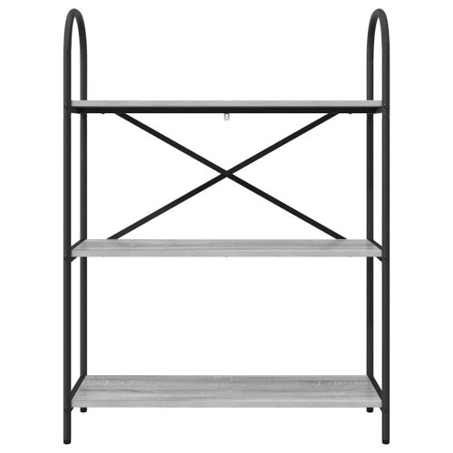 Рафт за книги Сив Сонома 80 x 30 x 109 см Инженерно дърво