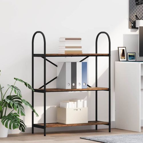 Рафт за книги Старо дърво 80 x 30 x 109 см Инженерно дърво