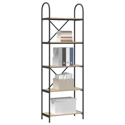 Рафт за книги Сонома дъб 60 x 30 x 183 см Инженерно дърво