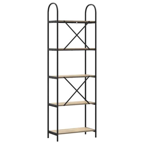 Рафт за книги Сонома дъб 60 x 30 x 183 см Инженерно дърво