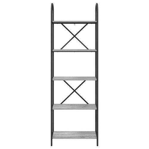 Рафт за книги Сив Сонома 60 x 30 x 183 см Инженерно дърво