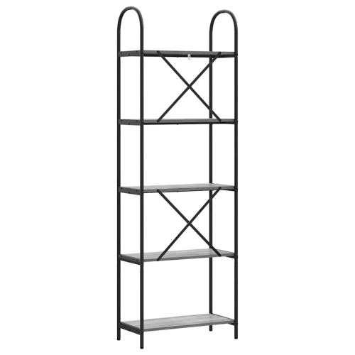 Рафт за книги Сив Сонома 60 x 30 x 183 см Инженерно дърво