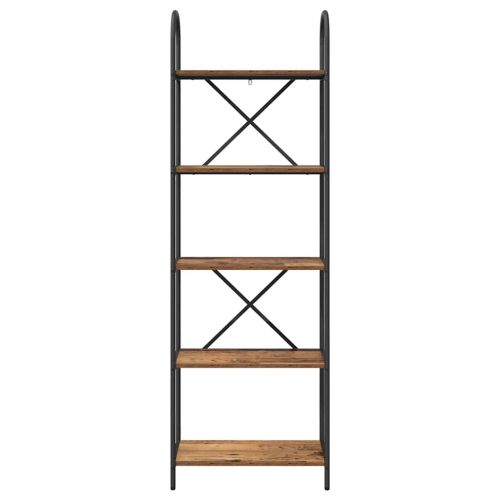 Рафт за книги Старо дърво 60 x 30 x 183 см Инженерно дърво